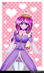 Size: 608x1000 | Tagged: safe, artist:clouddg, princess cadance, human, g4, clothes, dress, evening gloves, female, gloves, humanized, legs together, solo
