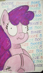 Size: 2190x3648 | Tagged: safe, artist:jorobro, berry punch, berryshine, pony, g4, female, high res, one word, solo, traditional art