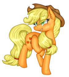 Size: 1700x1900 | Tagged: safe, artist:monnarcha, applejack, earth pony, pony, g4, female, simple background, solo, transparent background