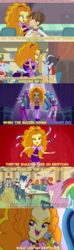 Size: 1274x4284 | Tagged: safe, edit, edited screencap, screencap, adagio dazzle, aria blaze, curly winds, fluttershy, rainbow dash, ringo, some blue guy, sonata dusk, wiz kid, equestria girls, g4, my little pony equestria girls: rainbow rocks, background human, drums, looking at you, microphone, musical instrument, singing, song reference, the bangles, the dazzlings, walk like an egyptian