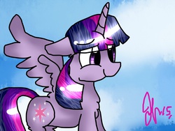 Size: 1024x768 | Tagged: safe, artist:irelcute16poh, twilight sparkle, alicorn, pony, g4, female, mare, solo, twilight sparkle (alicorn)