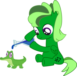 Size: 1256x1252 | Tagged: safe, artist:neoink, gummy, oc, oc:toxin, alligator, pegasus, pony, g4, poison joke, request, simple background, transparent background