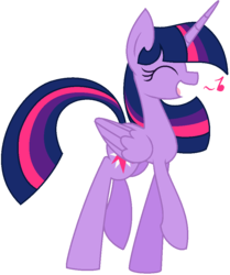 Size: 802x960 | Tagged: safe, artist:s-weettooth, twilight sparkle, alicorn, pony, g4, eyes closed, female, mare, music notes, simple background, solo, transparent background, twilight sparkle (alicorn)