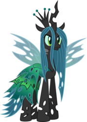 Size: 6066x8513 | Tagged: safe, artist:osipush, queen chrysalis, changeling, changeling queen, g4, absurd resolution, clothes, crown, dress, female, jewelry, regalia, simple background, solo, transparent background, vector