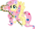 Size: 7674x6274 | Tagged: safe, artist:osipush, fluttershy, g4, absurd resolution, druid, fantasy class, female, flutterdruid, simple background, solo, staff, transparent background, vector