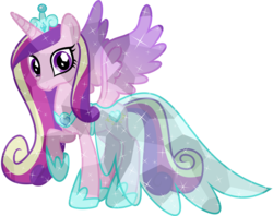 Size: 7597x6023 | Tagged: safe, artist:osipush, princess cadance, g4, absurd resolution, clothes, crystallized, dress, female, simple background, solo, transparent background, vector