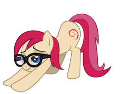 Size: 2415x1855 | Tagged: safe, artist:luckysmores, artist:zee66, oc, oc only, earth pony, pony, g4, debian, female, glasses, iwtcird, linux, mare, meme, scrunchy face, simple background, solo, transparent background, vector