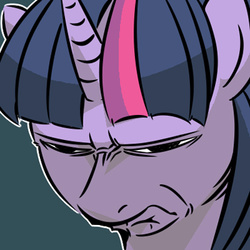 Size: 350x350 | Tagged: safe, artist:tyuubatu, twilight sparkle, g4, female, frown, solo