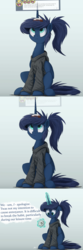 Size: 2500x7570 | Tagged: safe, artist:ncmares, princess luna, ask majesty incarnate, g4, clothes, comic, cute, donut, female, lunabetes, sad, sadorable, solo