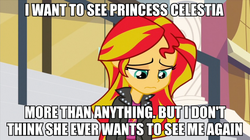 Size: 890x500 | Tagged: safe, edit, screencap, sunset shimmer, equestria girls, g4, my little pony equestria girls: rainbow rocks, feels, image macro, meme, sad, solo, sunsad shimmer