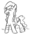 Size: 489x571 | Tagged: safe, artist:jargon scott, monochrome, ponified, skadi