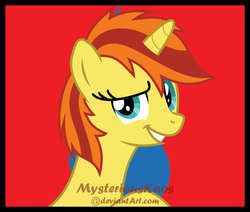 Size: 1024x867 | Tagged: safe, artist:mysteriouskaos, oc, oc only, oc:bright ember, always works, dreamworks face, solo
