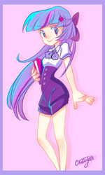 Size: 485x810 | Tagged: safe, artist:ciciya, twilight sparkle, human, g4, female, humanized, pixiv, skinny, solo, thin