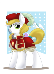 Size: 1440x1980 | Tagged: safe, artist:anarchemitis, artist:itstaylor-made, oc, oc only, oc:star lily, clothes, flag, hat, simple background, solo, transparent background