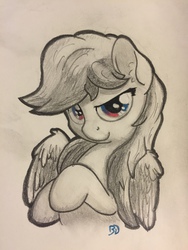 Size: 960x1280 | Tagged: safe, artist:bobdude0, rainbow dash, g4, female, solo, traditional art