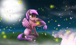 Size: 2100x1260 | Tagged: safe, artist:malifikyse, oc, oc only, oc:moonlight blossom, request, solo