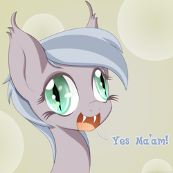 Size: 2500x2500 | Tagged: safe, artist:an-m, oc, oc only, oc:whisper, bat pony, pony, derp, high res, solo