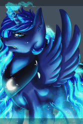 Size: 1000x1500 | Tagged: safe, artist:the-warbringer, princess luna, g4, female, solo