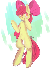 Size: 2149x3000 | Tagged: safe, artist:ruef, apple bloom, earth pony, pony, semi-anthro, g4, adorabloom, bipedal, cute, female, high res, solo