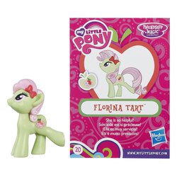 Size: 1500x1500 | Tagged: safe, florina tart, g4, apple family member, blind bag, card, collector card, figure, no tail, toy