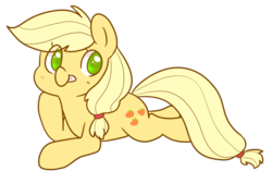 Size: 1280x862 | Tagged: safe, artist:pegacornss, applejack, earth pony, pony, g4, :p, female, hatless, mare, missing accessory, simple background, solo, tongue out, transparent background