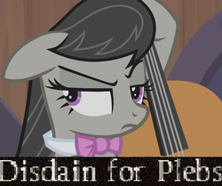 Size: 940x786 | Tagged: safe, screencap, octavia melody, earth pony, pony, g4, my little pony: friendship is magic, slice of life (episode), disdain, disdain for plebs, expand dong, exploitable meme, female, floppy ears, image macro, mare, meme, octavia is not amused, plebeian, plebs, reaction image, solo, unamused