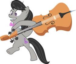 Size: 3500x2920 | Tagged: safe, artist:xebck, octavia melody, g4, slice of life (episode), backwards cutie mark, cello, faic, female, grin, high res, hoof hold, insertavia, messy mane, musical instrument, simple background, smiling, solo, that was fast, transparent background, vector, wide eyes