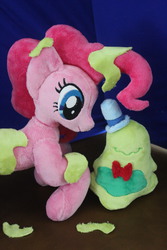 Size: 3456x5184 | Tagged: safe, artist:sirdragonlance, pinkie pie, smooze, g4, hat, irl, photo, plushie, top hat