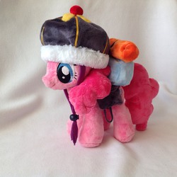 Size: 1936x1936 | Tagged: safe, artist:burgunzik, pinkie pie, g4, hat, irl, mongolian shepherd hat, photo, plushie, solo