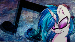 Size: 3352x1886 | Tagged: safe, artist:pinkamenaspy, dj pon-3, vinyl scratch, pony, unicorn, g4, ear fluff, female, mare, solo, sunglasses, wallpaper