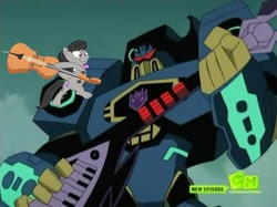 Size: 1280x958 | Tagged: safe, octavia melody, earth pony, pony, g4, slice of life (episode), cartoon network, cello, musical instrument, ratbat, soundwave, transformers, transformers animated