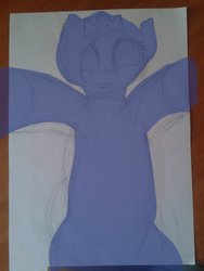 Size: 1536x2048 | Tagged: safe, artist:chapaevv, princess luna, g4, female, filly, hug, sketch, solo, woona