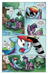 Size: 624x960 | Tagged: safe, artist:agnesgarbowska, idw, official comic, rainbow dash, spike, tank, twilight sparkle, alicorn, pony, g4, spoiler:comic, spoiler:comic31, comic, female, mare, preview, speech bubble, twilight sparkle (alicorn)