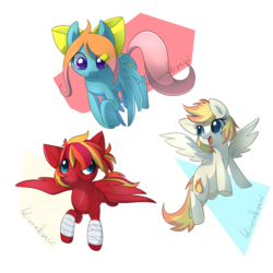 Size: 1000x1000 | Tagged: dead source, safe, artist:littaly, oc, oc only, pegasus, pony, bandage, bow, commission, hair bow, ribbon, simple background, transparent background