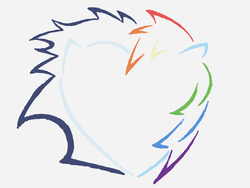 Size: 2560x1920 | Tagged: safe, artist:phonicb∞m, rainbow dash, soarin', g4, canvas, female, heart, male, minimalist, ship:soarindash, shipping, straight