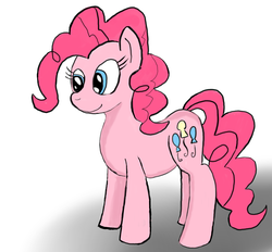 Size: 1684x1566 | Tagged: safe, artist:itsthinking, pinkie pie, g4, female, smiling, solo, standing