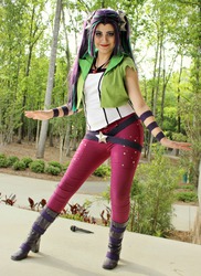 Size: 2000x2744 | Tagged: safe, artist:sarahndipity cosplay, aria blaze, human, equestria girls, g4, my little pony equestria girls: rainbow rocks, boots, clothes, cosplay, cute, female, high heel boots, high res, irl, irl human, looking at you, microphone, photo, shoes