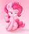 Size: 3000x3500 | Tagged: safe, artist:heavymetalbronyyeah, pinkie pie, earth pony, pony, g4, bedroom eyes, cute, diapinkes, eyebrows, female, high res, looking at you, mare, raised eyebrow, raised hoof, sitting, smiling, smiling at you, smug, solo, underhoof, waving