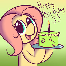 Size: 1000x1000 | Tagged: safe, artist:squiby-327, posey, ask posey, g1, ask, cake, candle, female, solo, tumblr