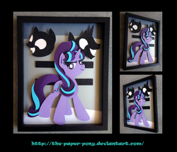 Size: 1325x1132 | Tagged: safe, artist:the-paper-pony, starlight glimmer, g4, the cutie map, craft, equal sign, irl, photo, shadowbox