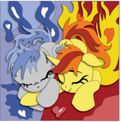 Size: 878x881 | Tagged: safe, artist:the-paper-pony, oc, oc only, commission, shadowbox