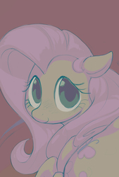 Size: 600x886 | Tagged: safe, artist:bluedrg19, fluttershy, g4, floppy ears, looking at you, looking back