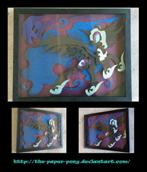 Size: 1061x1240 | Tagged: safe, artist:the-paper-pony, nightmare moon, g4, craft, irl, photo, shadowbox, solo