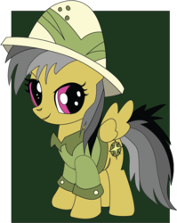 Size: 484x607 | Tagged: safe, artist:the-paper-pony, daring do, g4, female, filly, shadowbox, solo