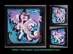 Size: 1280x958 | Tagged: safe, artist:the-paper-pony, princess cadance, g4, craft, irl, photo, shadowbox, solo