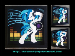 Size: 1280x958 | Tagged: safe, artist:the-paper-pony, dj pon-3, vinyl scratch, g4, craft, irl, photo, shadowbox, solo