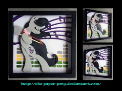Size: 1280x958 | Tagged: safe, artist:the-paper-pony, octavia melody, g4, craft, irl, photo, shadowbox, solo