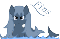 Size: 7906x5108 | Tagged: safe, artist:plone, original species, shark pony, absurd resolution, grumpy, water