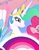 Size: 156x201 | Tagged: safe, screencap, pinkie pie, princess celestia, rainbow dash, g4, faic, game, twiface, wrong neighborhood