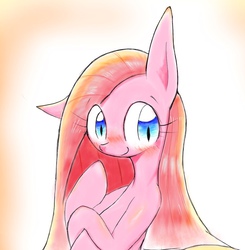 Size: 926x944 | Tagged: safe, artist:91o42, pinkie pie, g4, blushing, cute, cuteamena, female, pinkamena diane pie, smiling, solo